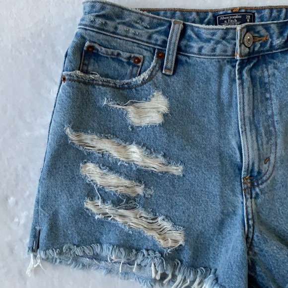 Abercrombie & Fitch Annie High Rise Denim Shorts - Picture 4 of 5